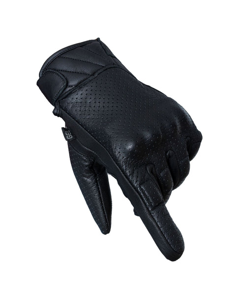 Dream Apparel Mens Black Premium Leather Gloves with Gel Palm