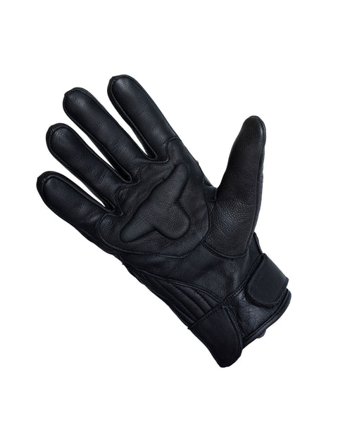 Dream Apparel Mens Black Premium Leather Gloves with Gel Palm