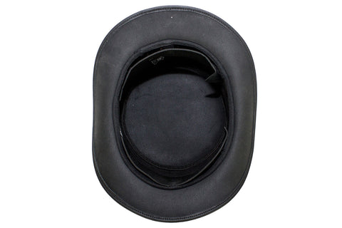 Black Leather Deadman's Top Man Hat