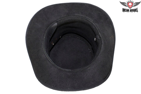 Black Leather Deadman Top Hat with Gun Holsters