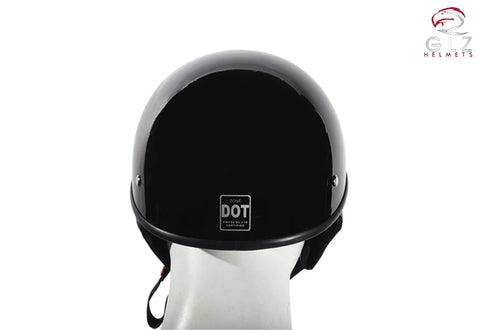 Shiny Black Finish DOT Approved Motorcycle Helmet