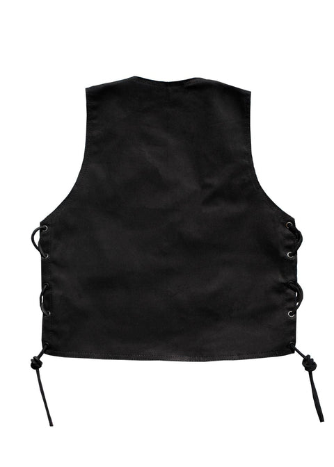 Kid's Black Denim Vest