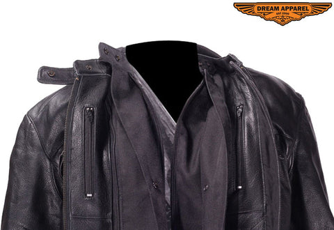 Women's Leather Jacket With Removable Liner