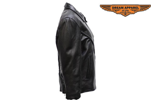 Women's Motorcycle Jacket With Lining & Braid