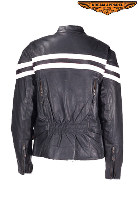 Womens Leather Racer Jacket