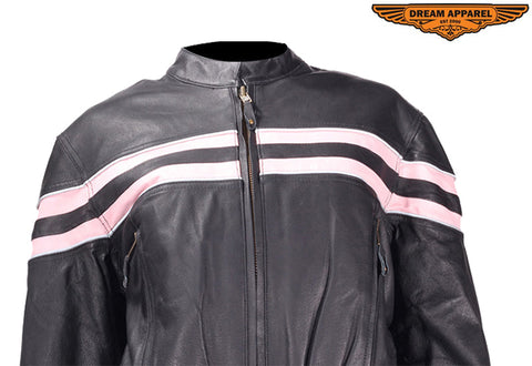 Womens Leather Racer Jacket