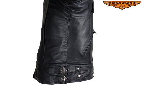 Women's Black Lambskin Jacket with Concealed Carry Pockets