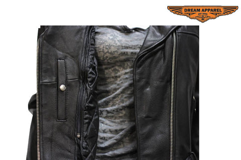 Womens Leather Motorcycle Jacket