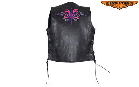 Black Gun Pocket Vest with Purple Dancer