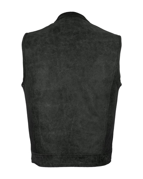 Women's Gray Club Vest with Concealed Carry Pockets & Side Laces