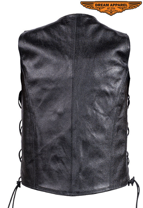 Womens Plain Leather Vest