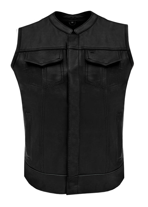 Ladies Motorcycle Leather CLUB VEST Butter Soft Thick Leather