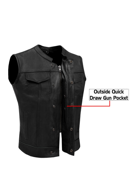 Ladies Motorcycle Leather CLUB VEST Butter Soft Thick Leather