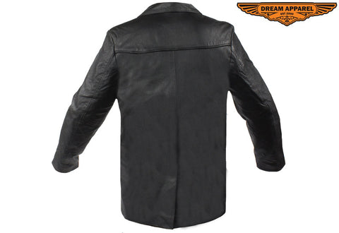 Mens Soft Naked Cowhide Leather Blazer