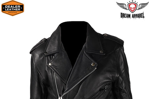 Mens Leather Motorcycle Jacket