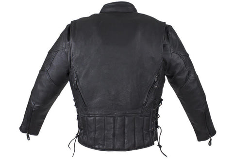 Dream Apparel Mens Vented Racer Jacket with Side Laces with Gun Pockets Zipout Lining