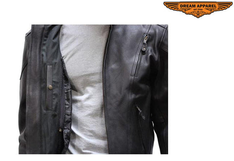 Mens Racer Jacket with Side Zippers