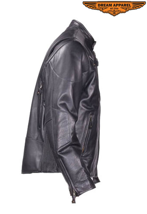 Mens Jacket With Zippered Cuffs