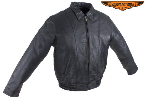 Mens Bomber Leather Jacket