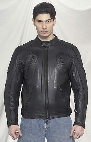 Mens Leather Racer Jacket