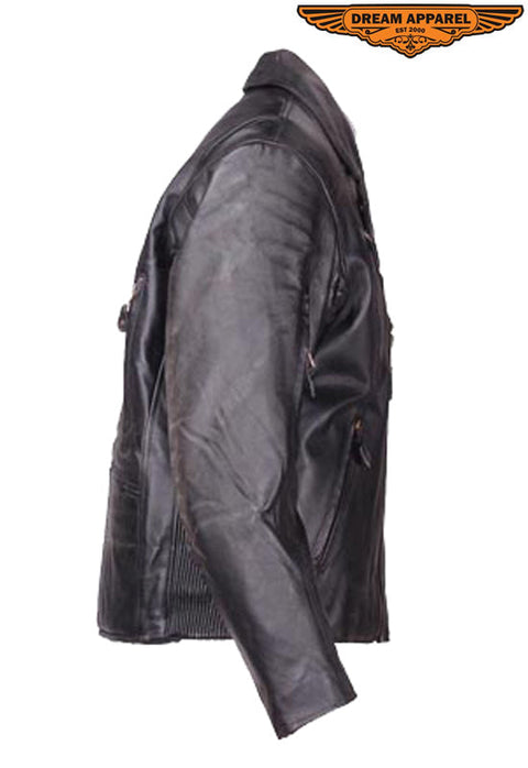 Men's Leather Motorcycle Jacket