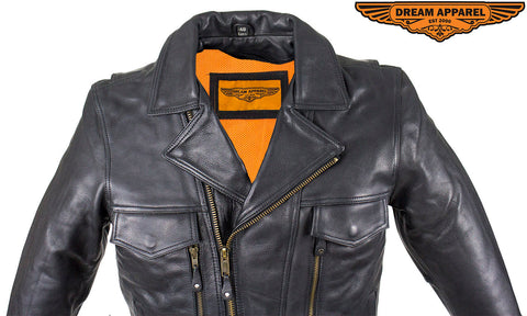 Mens Racer Jacket With Cuffs