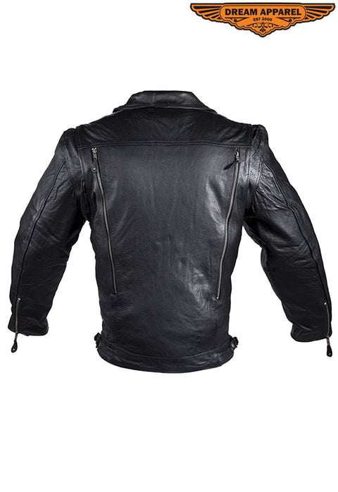 Mens Leather Motorcycle Jacket