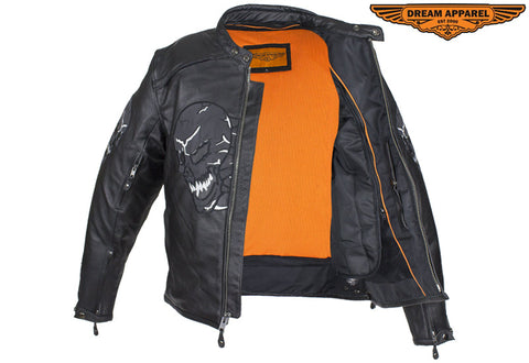 Mens Leather Motorcycle Jacket