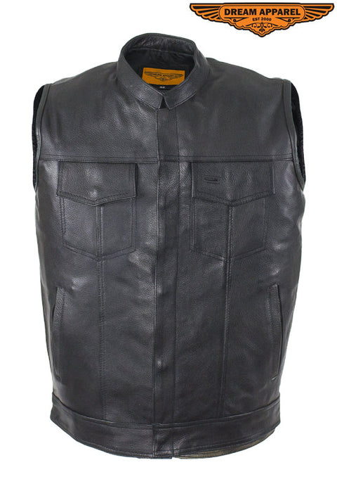 Men's Motorcycle Club Vest With Concealed Carry