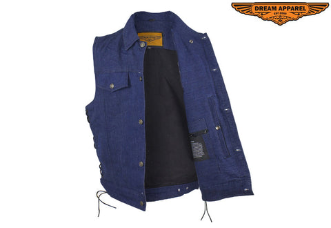 Men's Denim Concealed Carry Vest