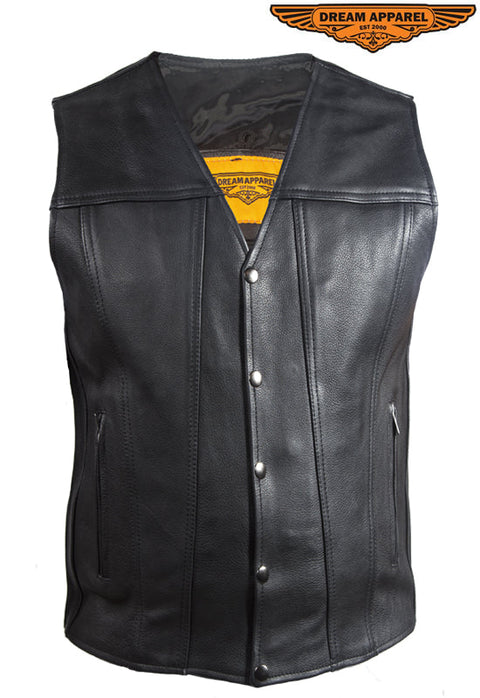 Classic Motorcycle Club Vest with Conceal Carry Pockets