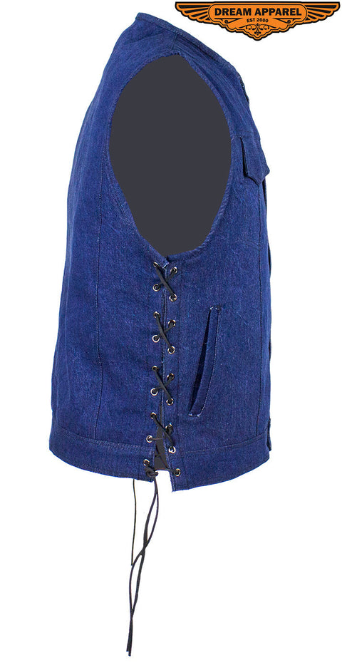 Men's Blue Denim Club Vest