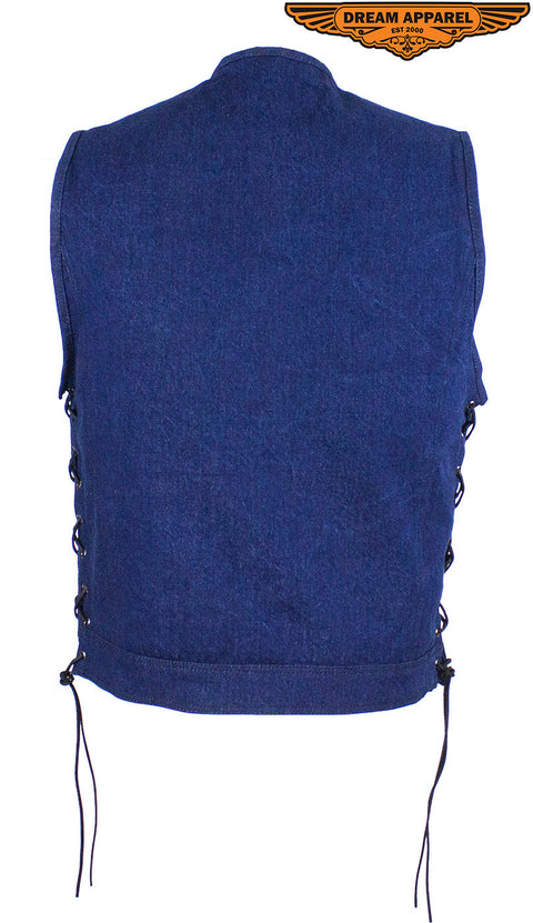 Men's Blue Denim Club Vest