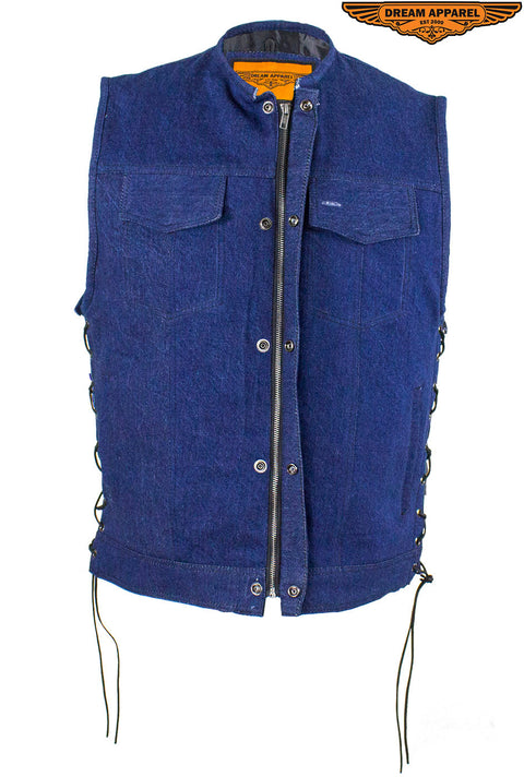 Men's Blue Denim Club Vest