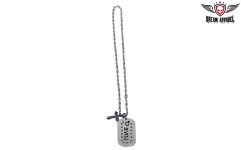 Love & Kisses 2-Piece Dog Tag with Cross