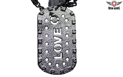 Love & Kisses 2-Piece Dog Tag with Cross