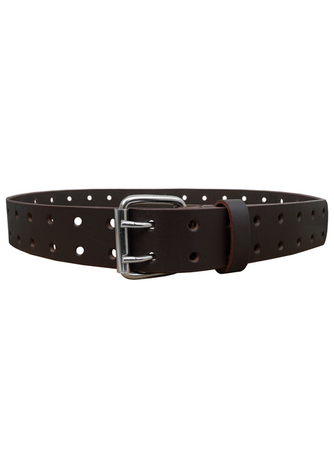 Dream Apparel Brown Dotted Motorcycle Leather Belt