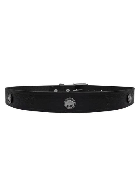 Dream Apparel Black Motorcycle Leather Belt Five Cents