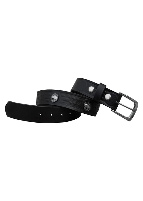 Dream Apparel Black Motorcycle Leather Belt Five Cents