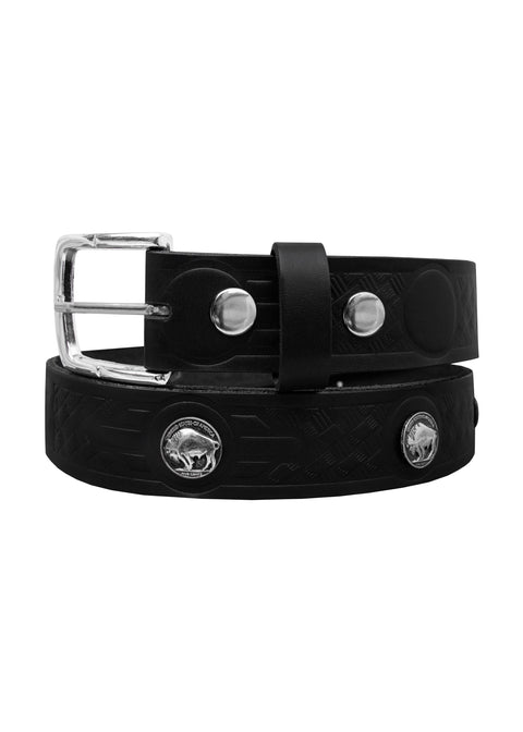 Dream Apparel Black Motorcycle Leather Belt Five Cents