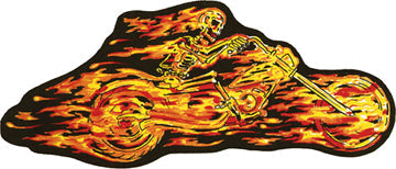 Flaming Skeleton Rider Patch