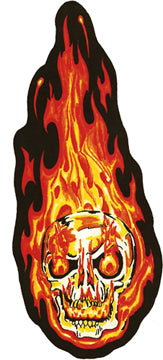 Flaming Skull Patch