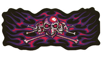 Skulls with Purple Flames Patch