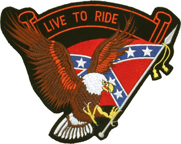 Eagle Confederate "Live to Ride" Patch