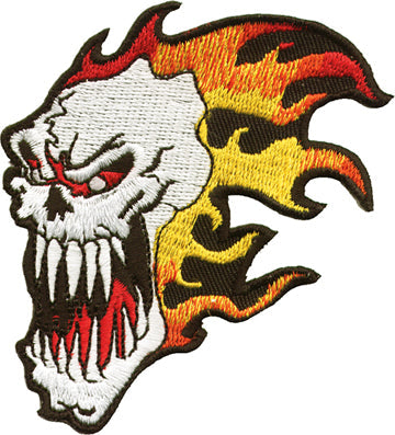 Flaming Skull Patch