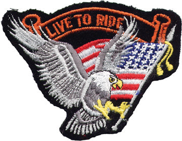 Silver Eagle "Live to Ride" Patch