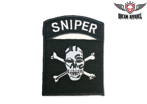 Sniper Skull Motorcycle Patch