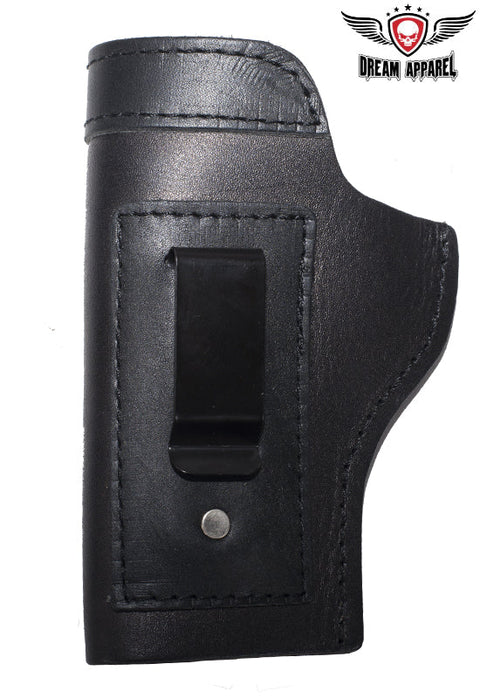 Black Leather Gun Holster For Bikers