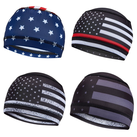 4-Pcs USA FLAG Helmet Liner Cap Set