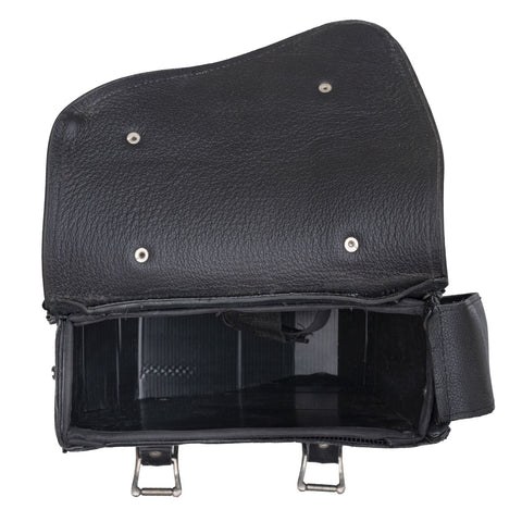 Leather Solo Swing Arm Bag Left Side